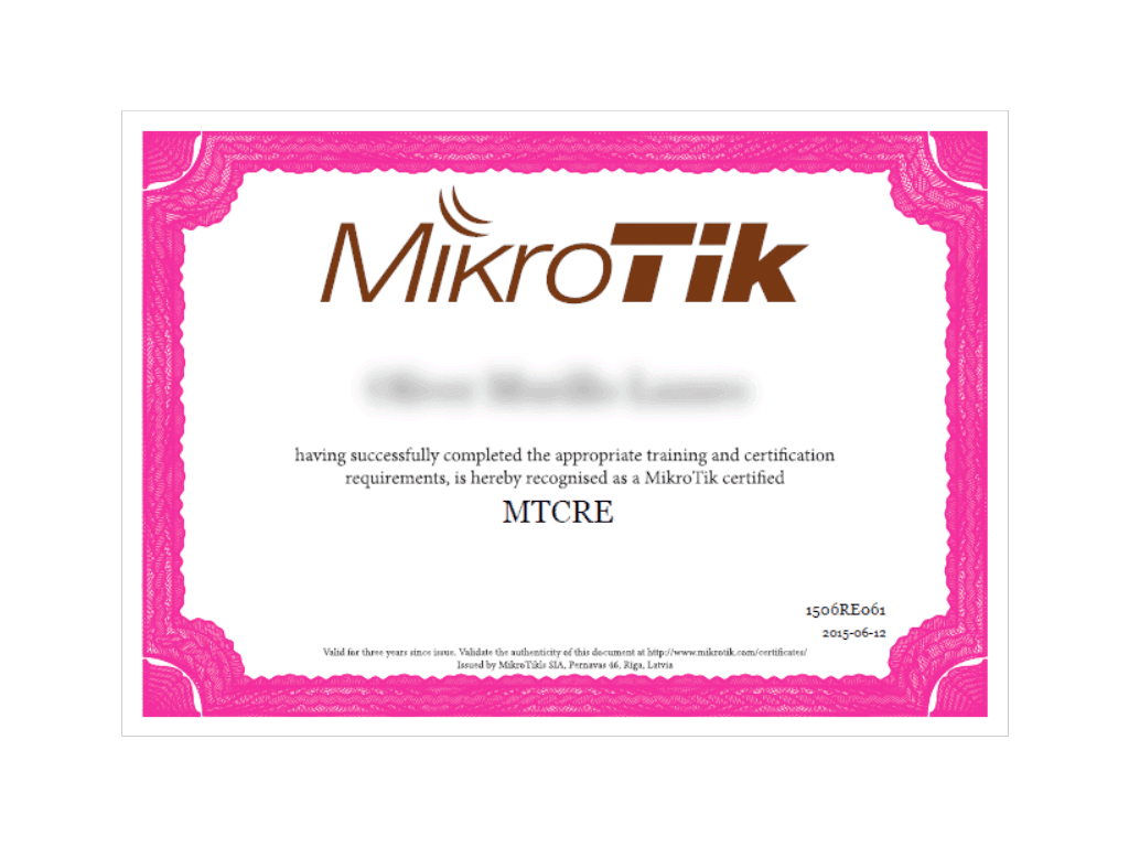MikroTik MTCRE